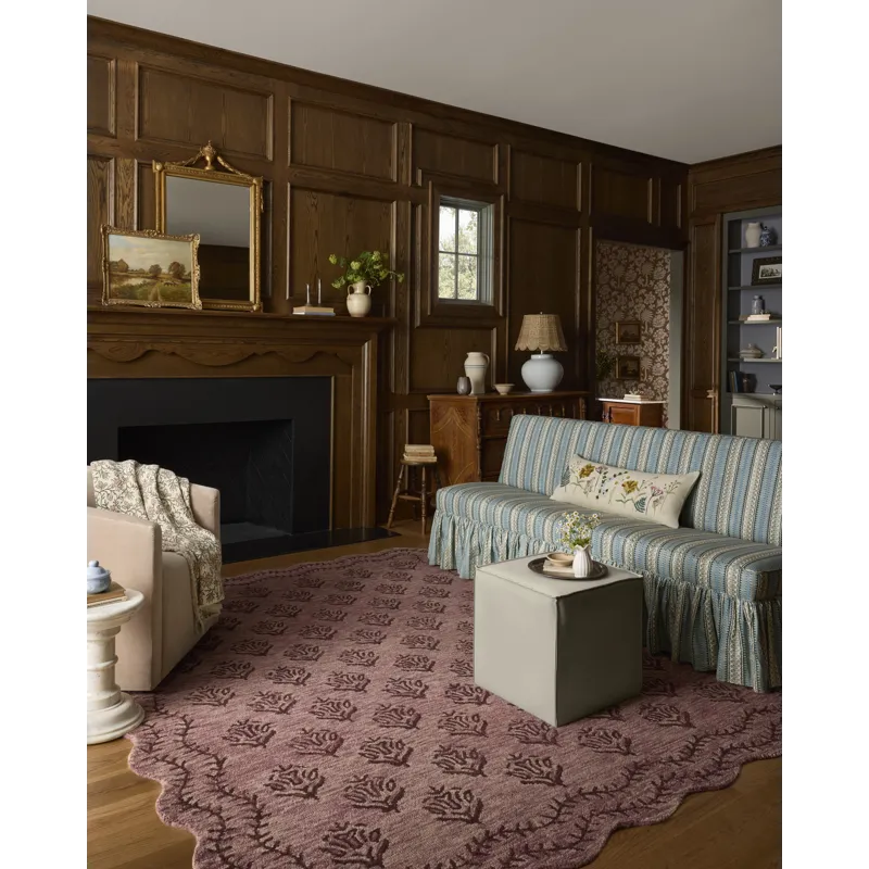 Rifle Paper Co. x Loloi Lisette Plum / Dark Plum Rug