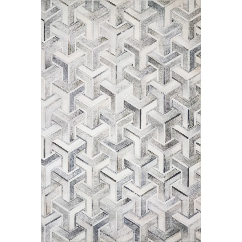 Maddox Silver / Ivory Rug (7' 6" X 9' 6")