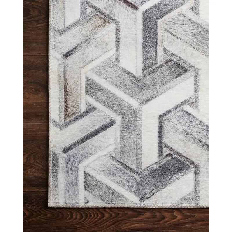 Maddox Silver / Ivory Rug (7' 6" X 9' 6")