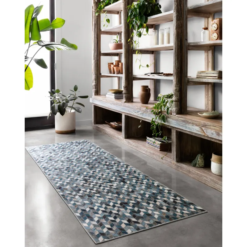 Maddox Ocean / Grey Rug (7' 6" X 9' 6")
