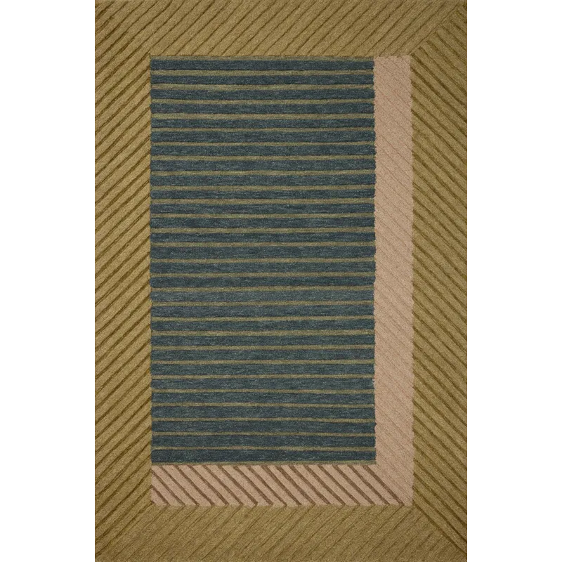 Brigette Romanek x Loloi Madi Green / Multi 2\'-3\" x 3\'-9\" Rug