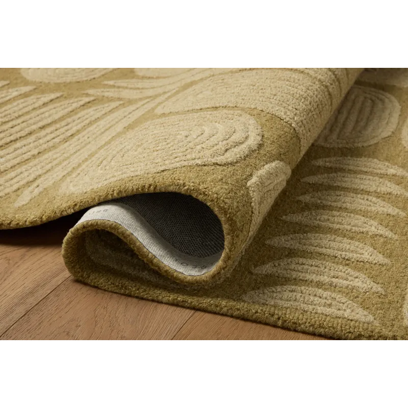 Brigette Romanek x Loloi Madi Light Olive / Oatmeal 5\'-0\" x 7\'-6\" Rug