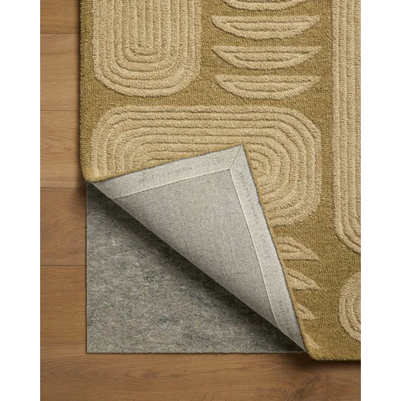 Brigette Romanek x Loloi Madi Light Olive / Oatmeal 5\'-0\" x 7\'-6\" Rug