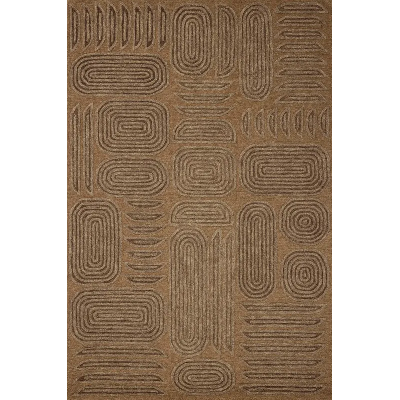 Brigette Romanek x Loloi Madi Mocha / Cocoa 5\'-0\" x 7\'-6\" Rug