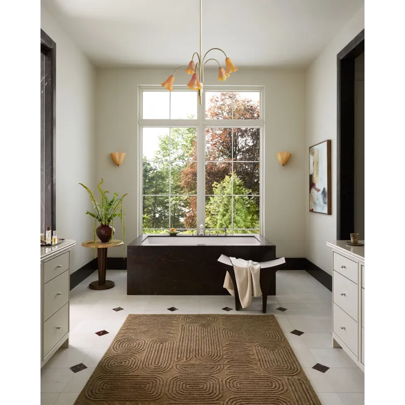 Brigette Romanek x Loloi Madi Mocha / Cocoa 5\'-0\" x 7\'-6\" Rug