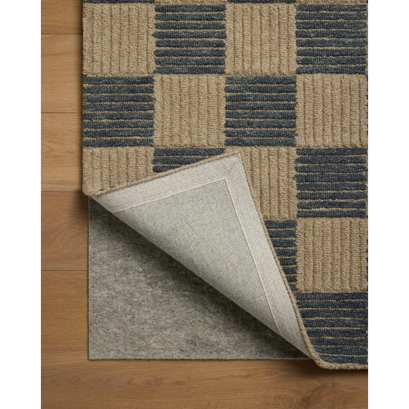 Brigette Romanek x Loloi Madi Taupe / Navy 9\'-3\" x 13\' Rug