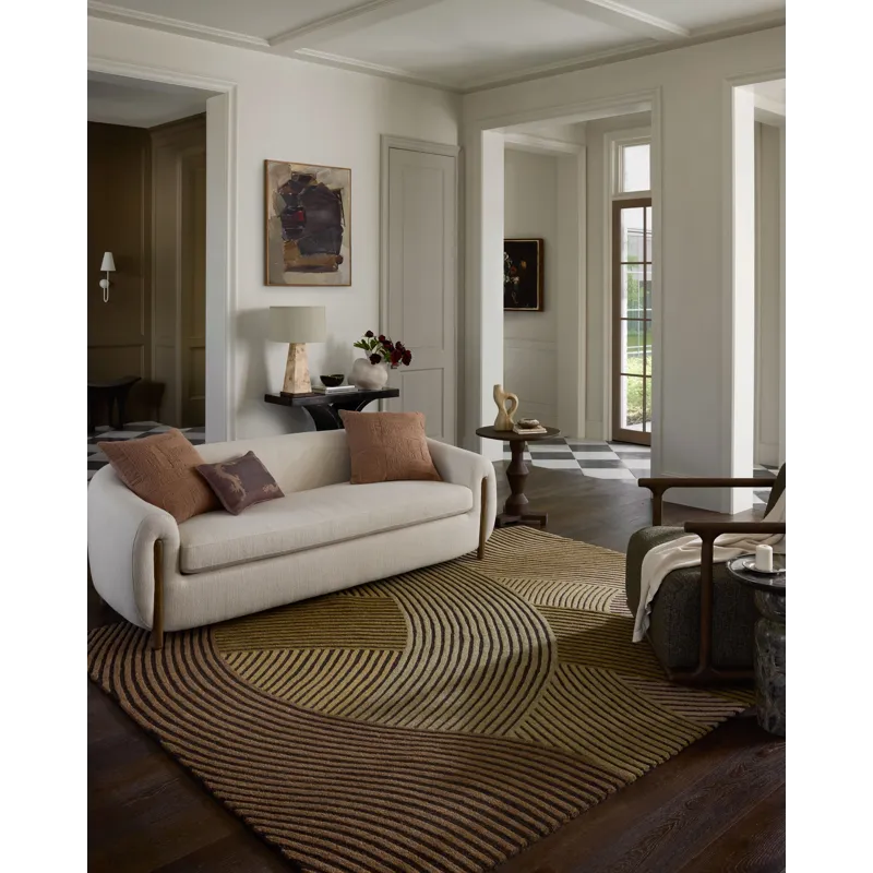 Brigette Romanek x Loloi Madi Espresso / Multi 7\'-9\" x 9\'-9\" Rug