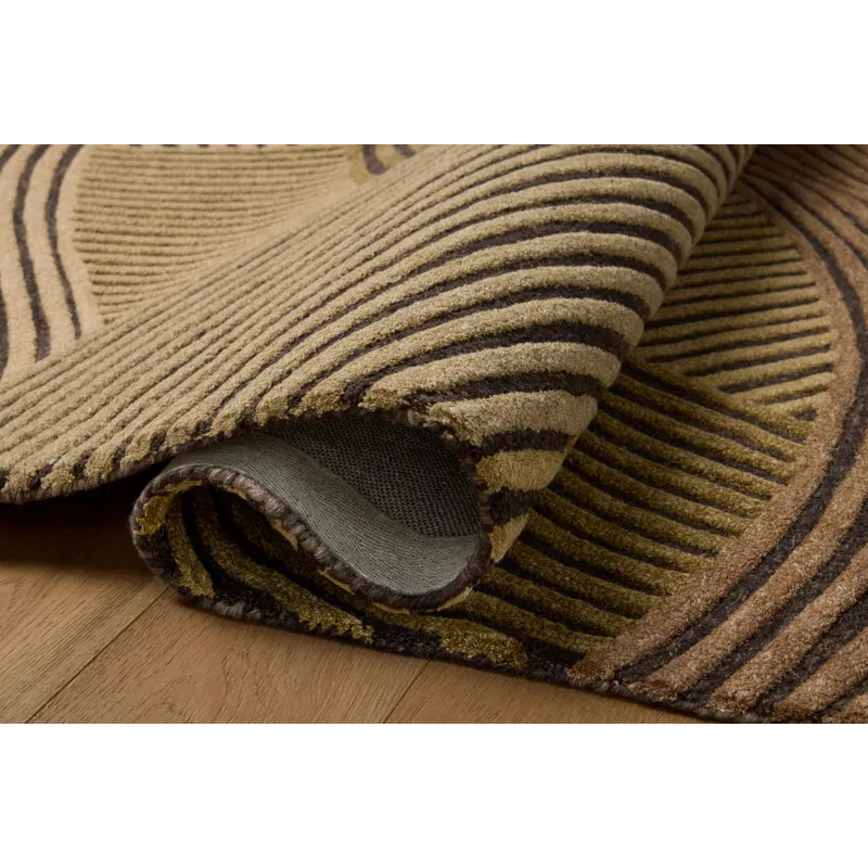 Brigette Romanek x Loloi Madi Espresso / Multi 7\'-9\" x 9\'-9\" Rug