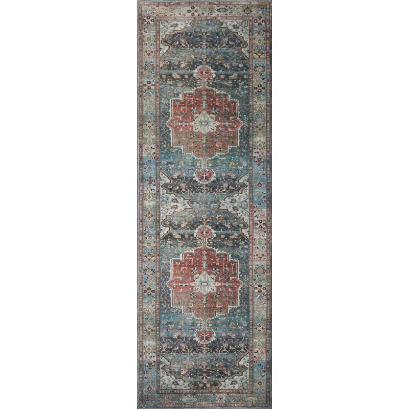 Margot Ocean / Brick Rug (7' 6" X 9' 6")