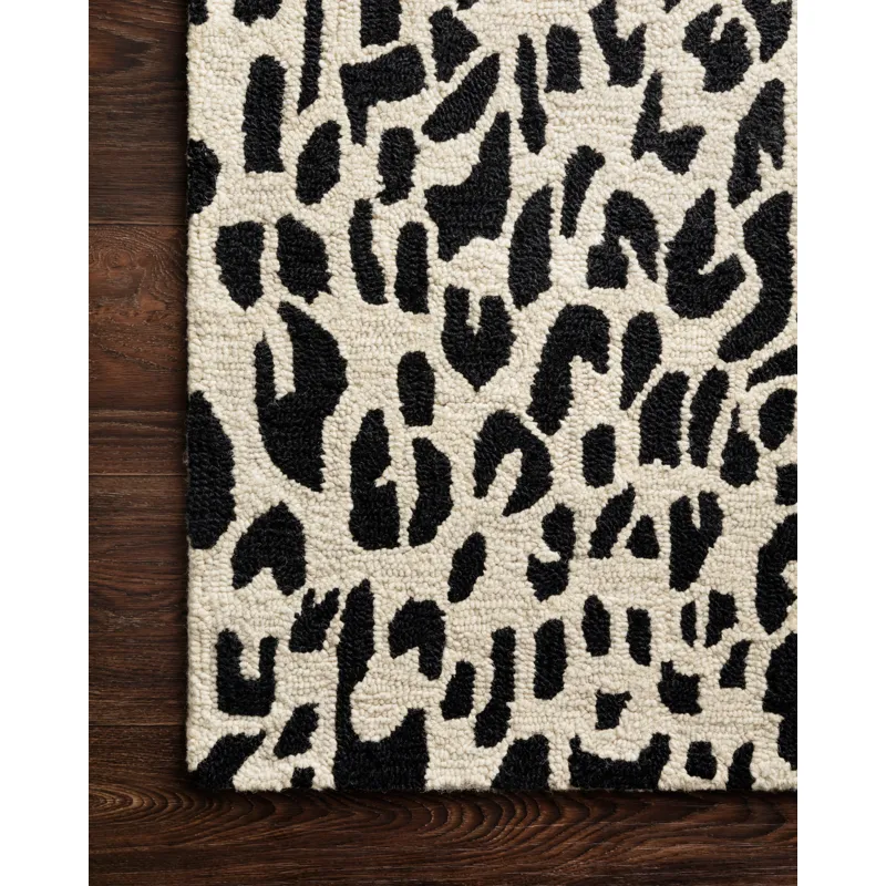 Masai Black / Ivory Rug (9' 3" X 13')