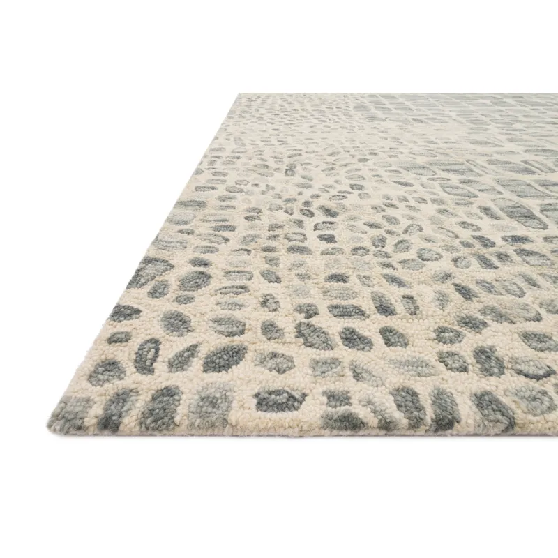 Masai Silver Grey / Ivory Rug (9' 3" X 13')