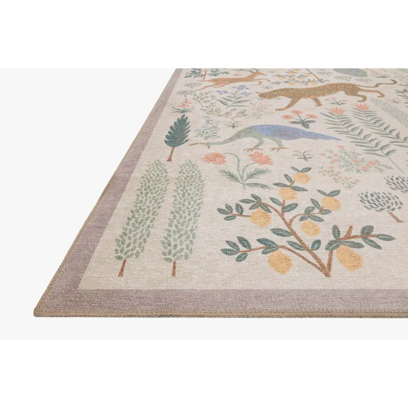 Loloi X Rifle Paper Co. Menagerie 5\'-0\" X 5\'-0\" Round Rug