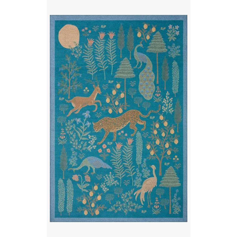 Loloi X Rifle Paper Co. Menagerie 3\'-9\" X 5\'-9\" Rug