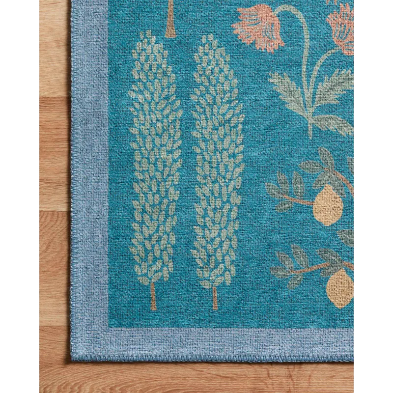 Loloi X Rifle Paper Co. Menagerie 3\'-9\" X 5\'-9\" Rug