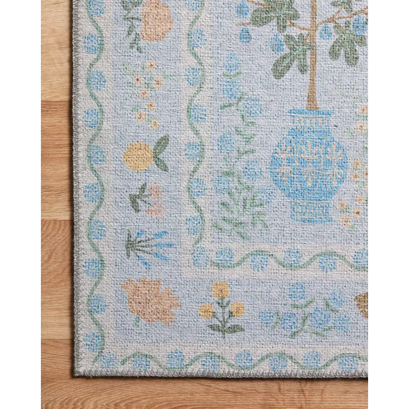 Loloi X Rifle Paper Co. Menagerie 2\'-6\" X 7\'-6\" Rug