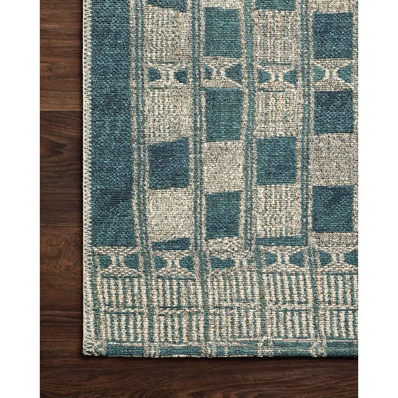 Mika Blue / Ivory Rug (10' 6" X 13' 9")