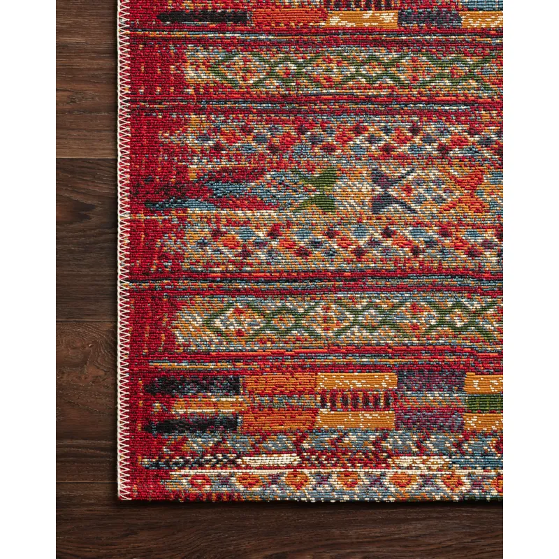 Mika Red / Multi Rug (2' 5" X 7' 8")