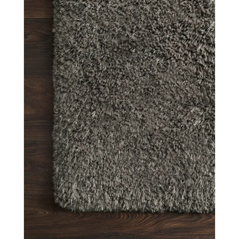 Mila Shag Charcoal Rug (2' 3" X 3' 9")