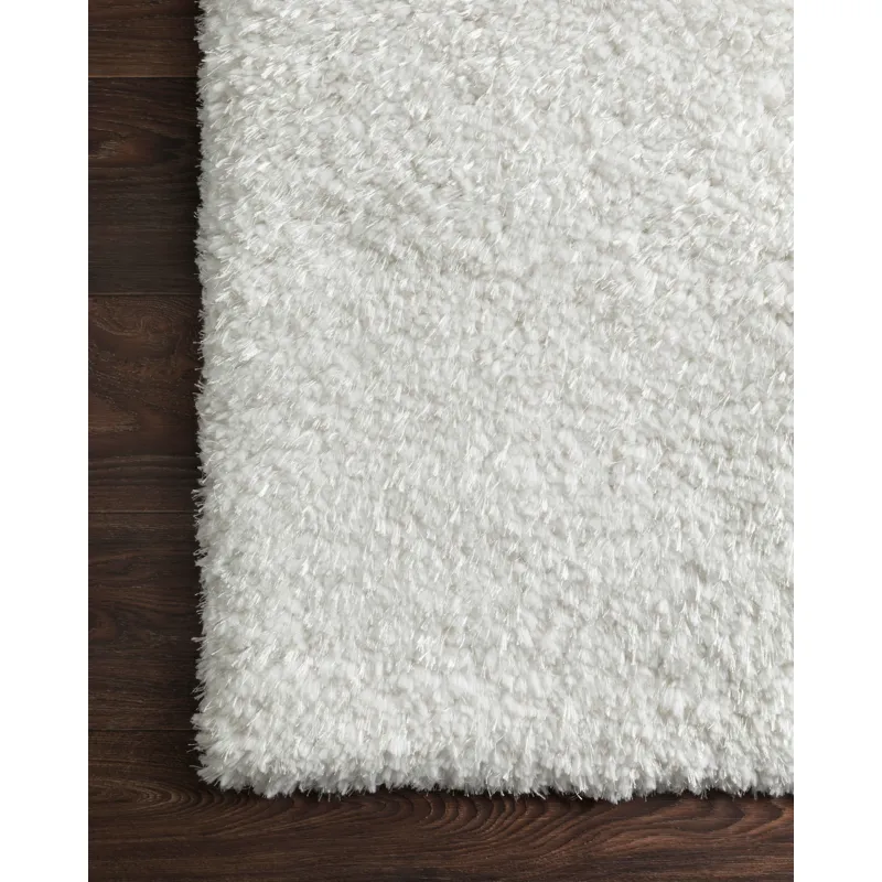 Mila Shag White Rug (9' 3" X 13')