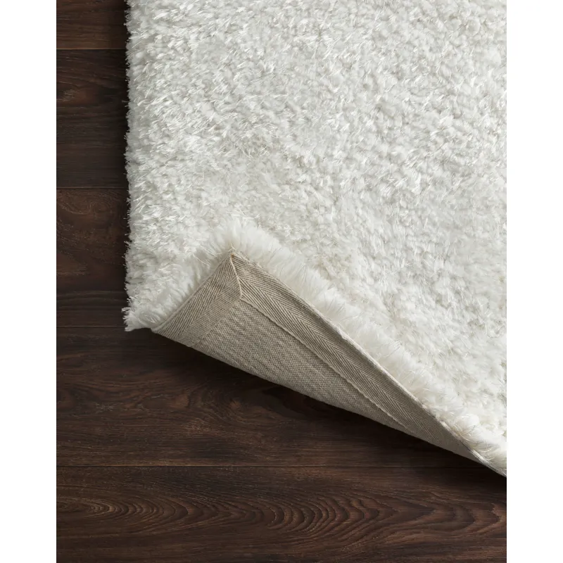 Mila Shag White Rug (9' 3" X 13')