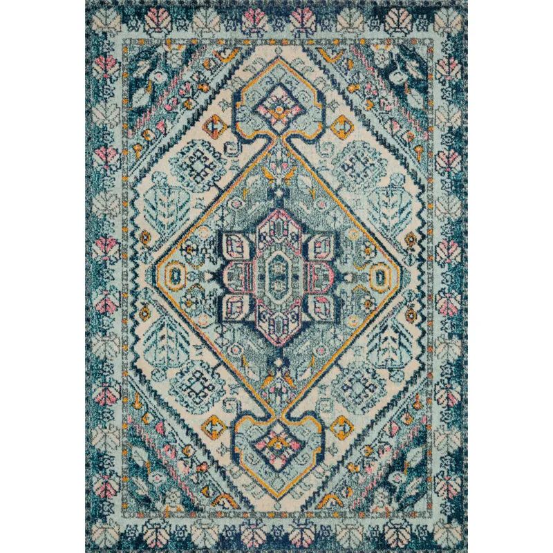 Nadia Aqua / Navy Rug (2' 2" X 6' 0")