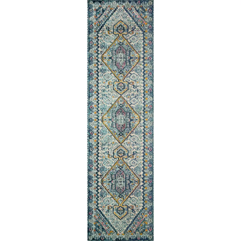 Nadia Aqua / Navy Rug (2' 2" X 6' 0")