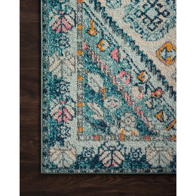 Nadia Aqua / Navy Rug (2' 2" X 6' 0")