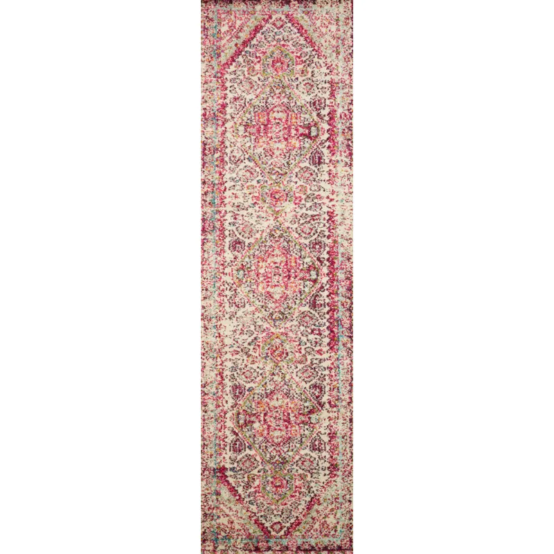 Nadia Aqua / Pink Rug (5' 1" X 7' 7")
