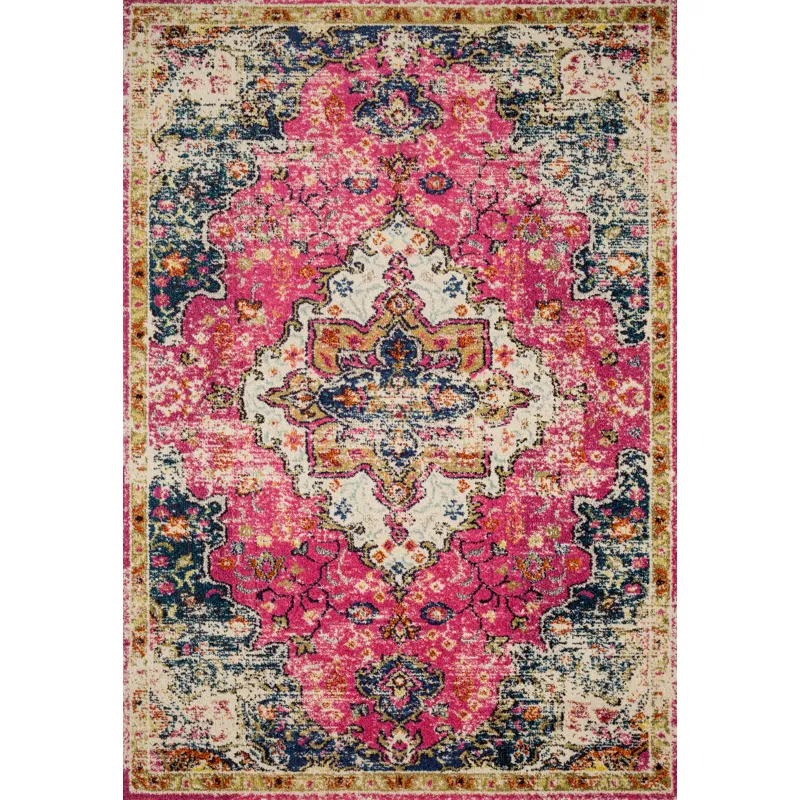 Nadia Pink / Midnight Rug (5' 0" X 5' 0" Round)