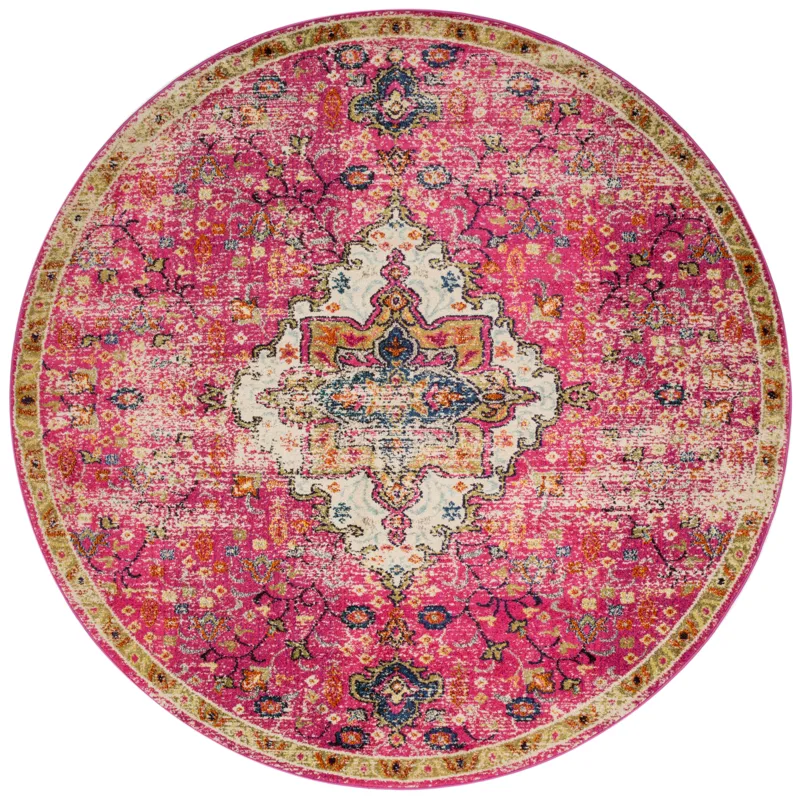 Nadia Pink / Midnight Rug (5' 0" X 5' 0" Round)