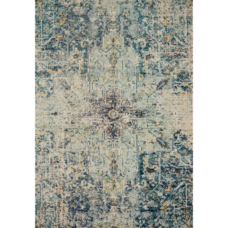 Nadia Aqua / Navy Rug (2' 2" X 8')