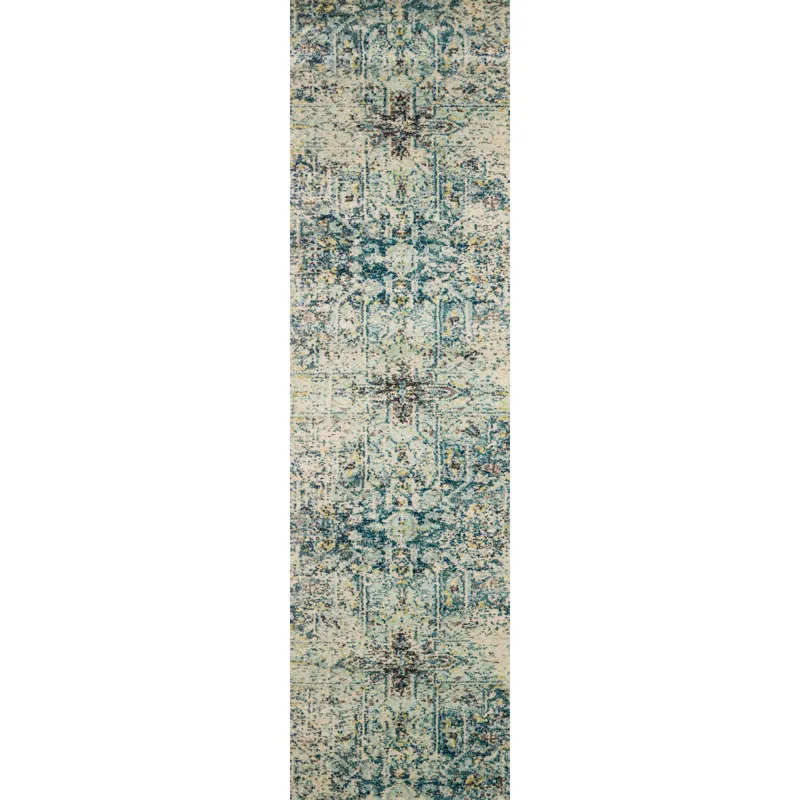 Nadia Aqua / Navy Rug (2' 2" X 8')
