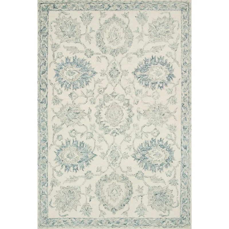 Norabel Ivory / Blue Rug (9' 3" X 13')
