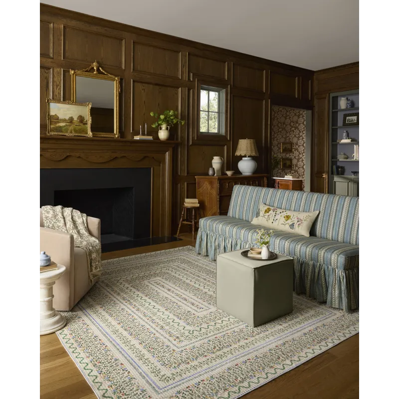 Rifle Paper Co. x Loloi Orchard Ivory / Multi Machine Washable Rug