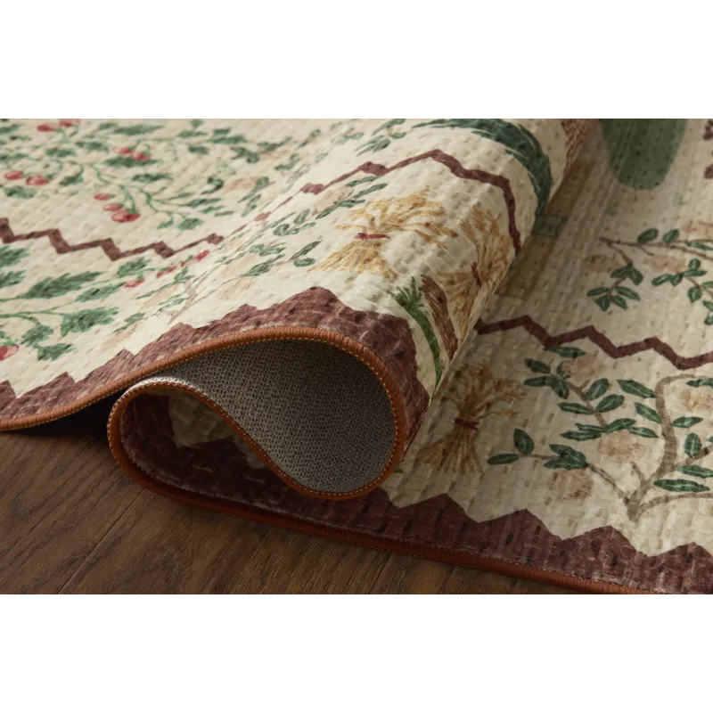 Rifle Paper Co. x Loloi Orchard Antique Ivory / Multi Machine Washable Rug