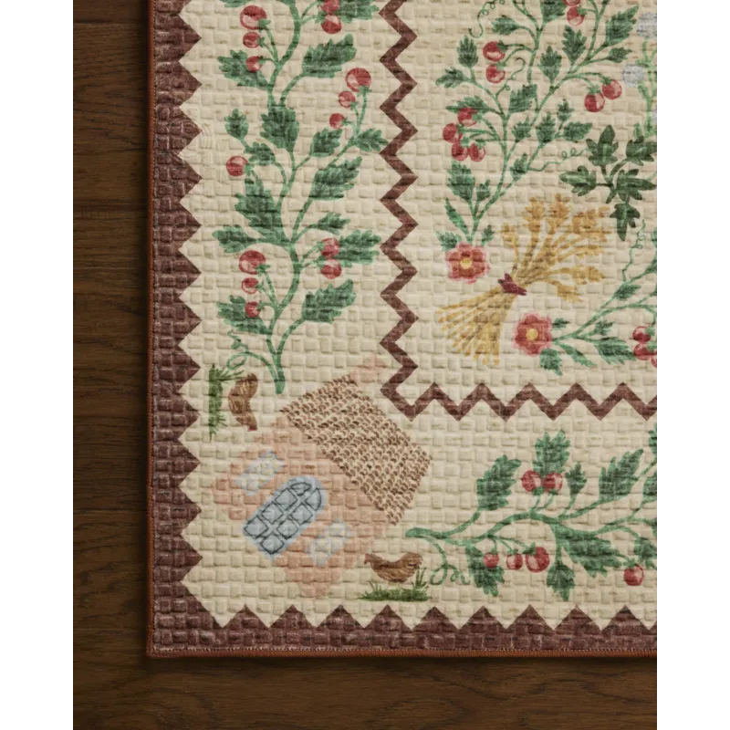 Rifle Paper Co. x Loloi Orchard Antique Ivory / Multi Machine Washable Rug