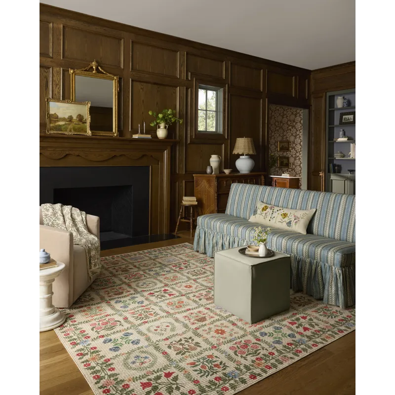 Rifle Paper Co. x Loloi Orchard Beige / Multi Machine Washable Rug
