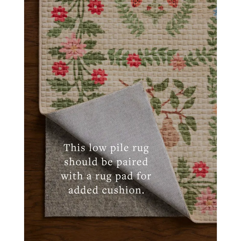 Rifle Paper Co. x Loloi Orchard Beige / Multi Machine Washable Rug