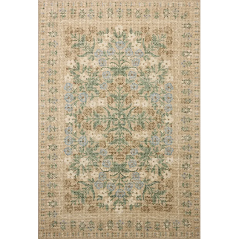 Rifle Paper Co. x Loloi Orchard Sand / Multi Machine Washable Rug
