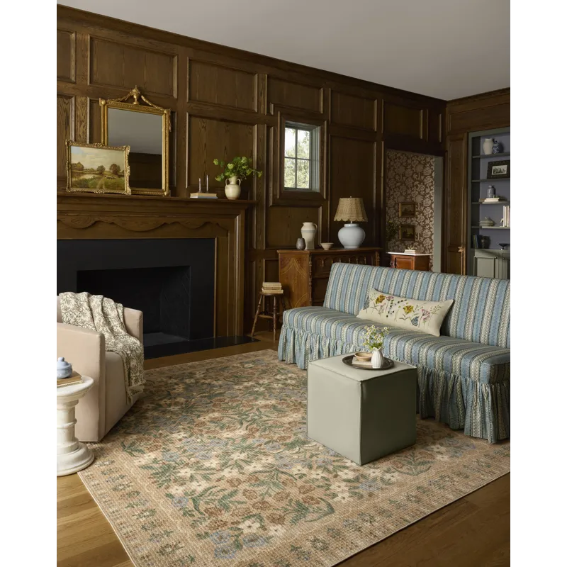 Rifle Paper Co. x Loloi Orchard Sand / Multi Machine Washable Rug