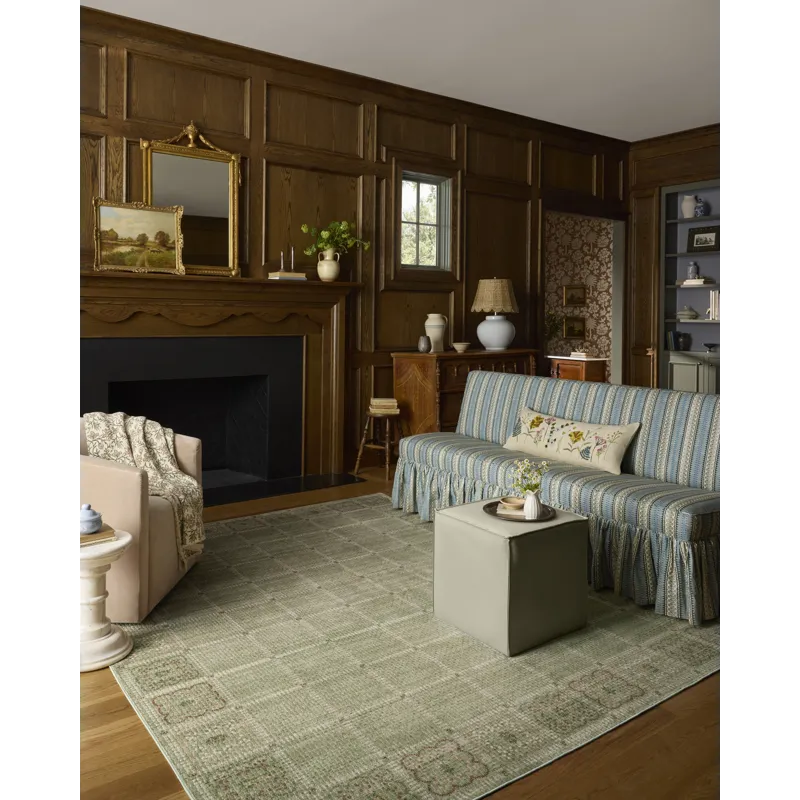 Rifle Paper Co. x Loloi Orchard Green / Multi Machine Washable Rug