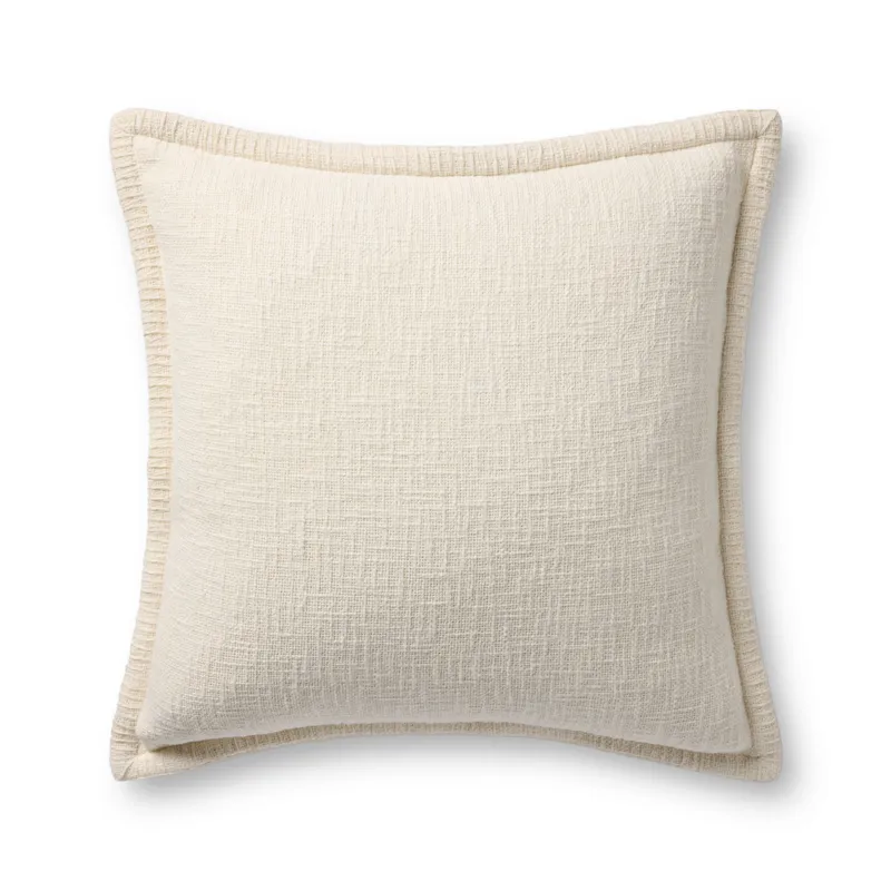 Loloi PLL0109 Ivory 22\'\' x 22\'\' Cover w/Down Pillow