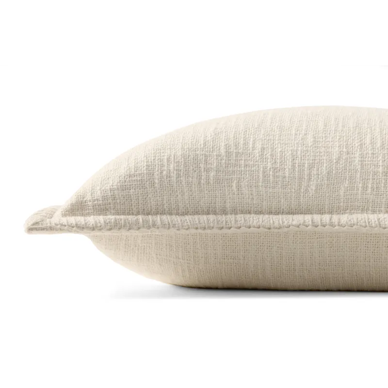 Loloi PLL0109 Ivory 22\'\' x 22\'\' Cover w/Down Pillow
