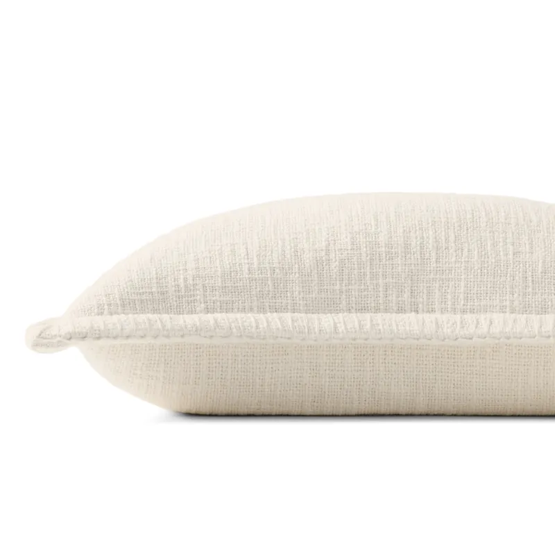 Loloi PLL0109 Ivory 13\'\' x 21\'\' Cover w/Down Pillow