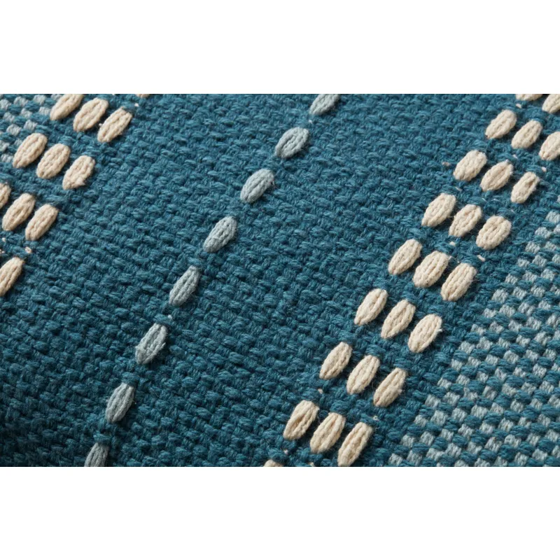 Pillows Natural / Blue Pillow (13\" X 21\" Cover Only)