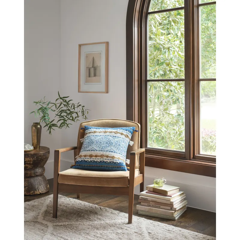 Pillows Blue / Natural Pillow (18\" X 18\" Cover W/Poly)