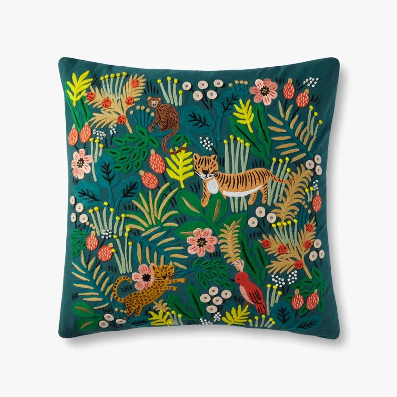 Loloi X Rifle Paper Co. 22\" X 22\", Cover Only Pillow