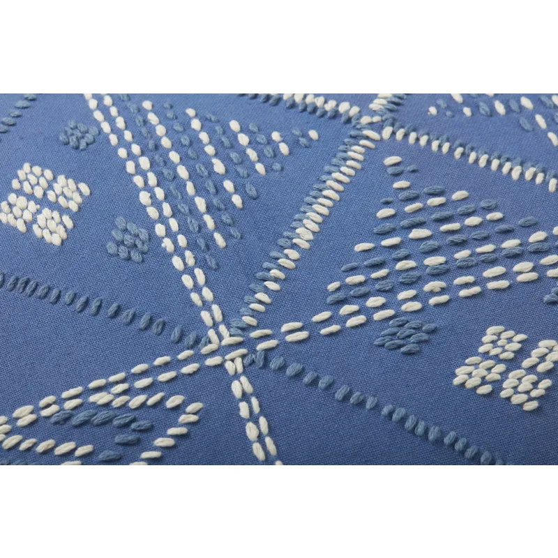 Pillows Blue / Ivory Pillow (18\" X 18\" Cover W/Poly)