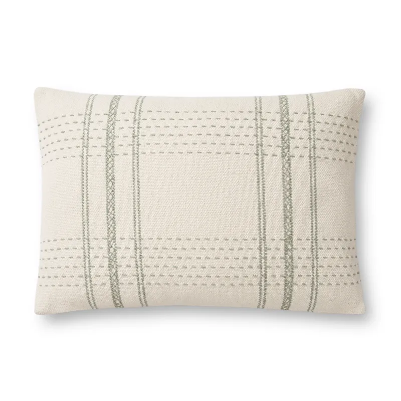 Pillows Ivory / Sage Pillow (16\" X 26\" Cover Only)