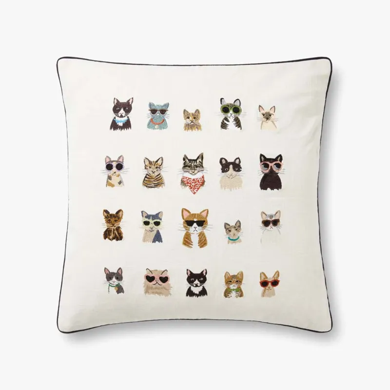 Loloi X Rifle Paper Co. 22\" X 22\", Poly-Filled Pillow